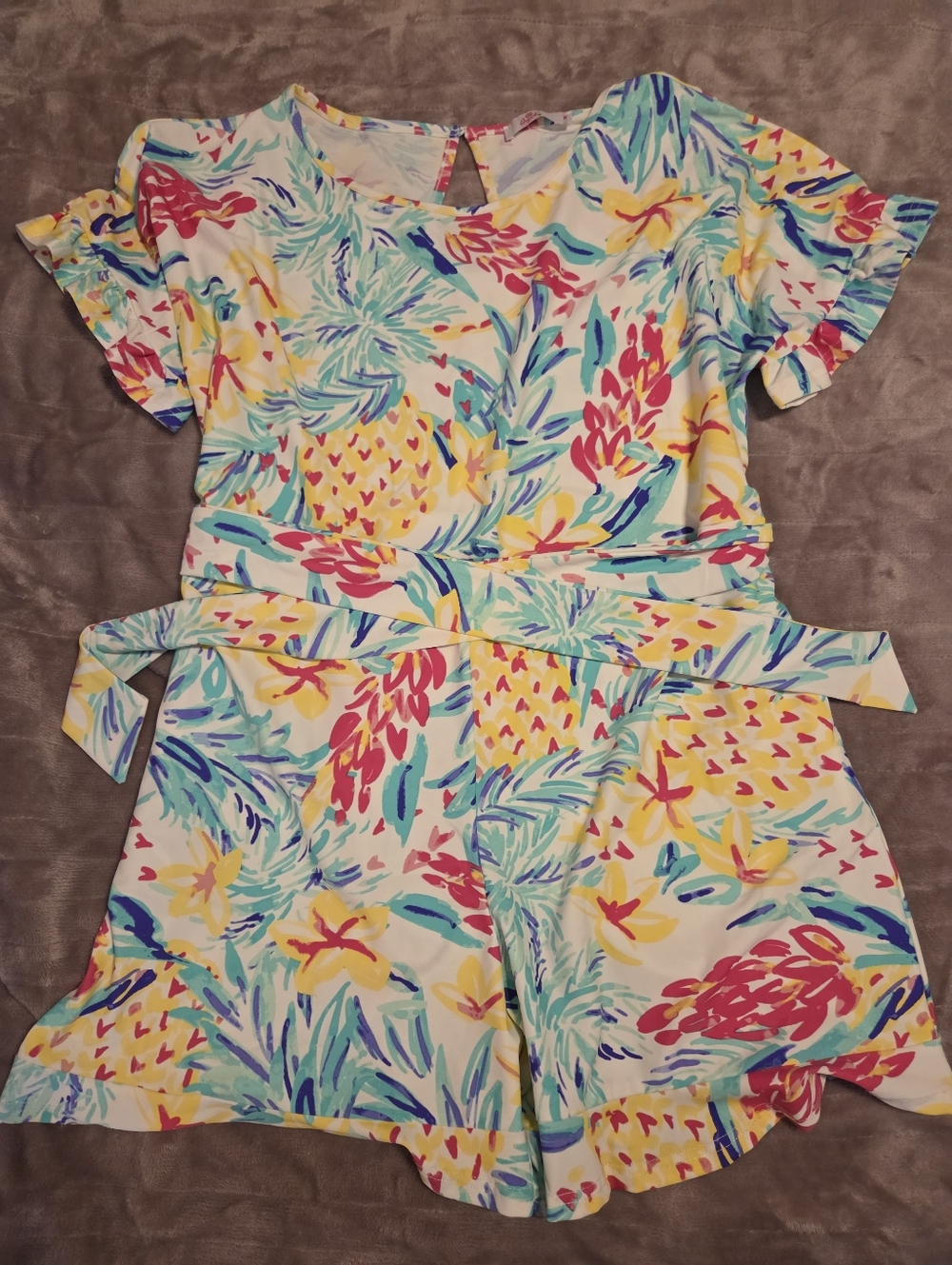 Aryeh Multicolor Watercolor Brushstroke Romper